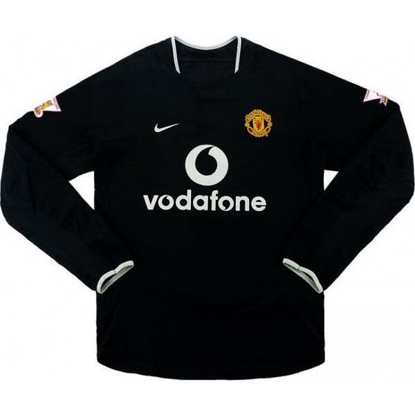 Camiseta Manchester United Segunda equipación ML Retro 2003 2005 Negro